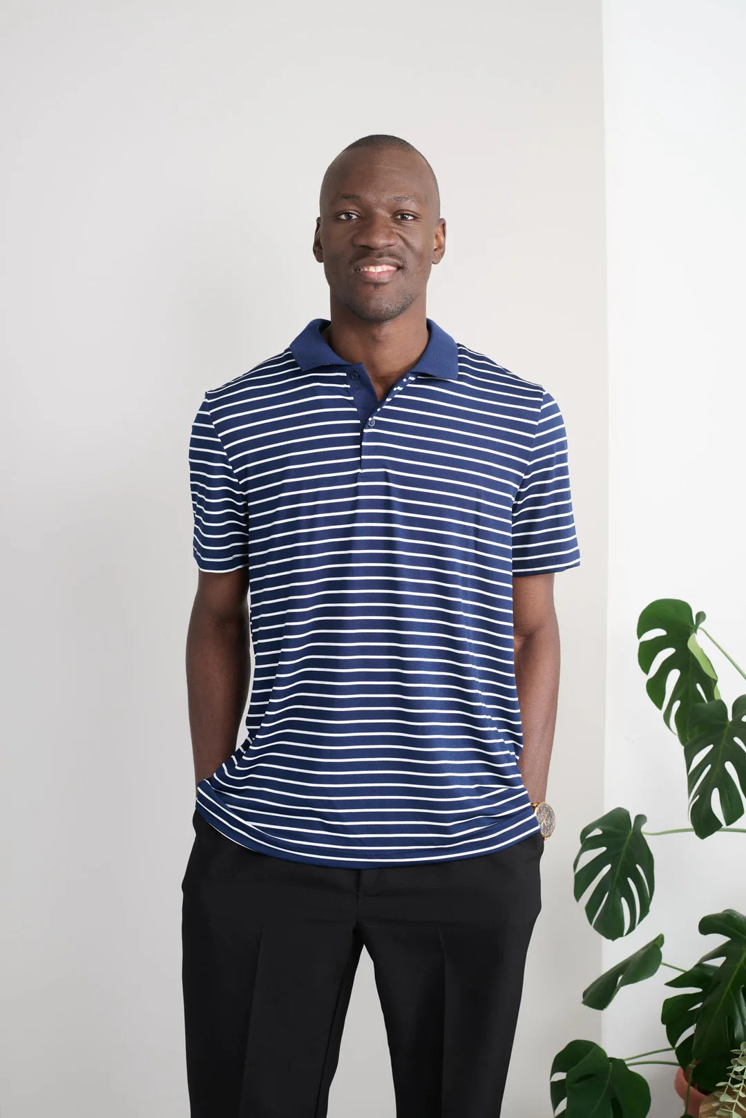 Adaptive Polo With Short Sleeves | Navy