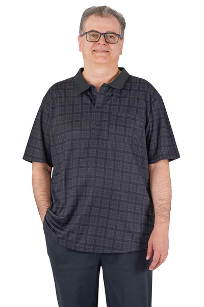 Ralfie - Adaptive Polo Shirt | Black Check