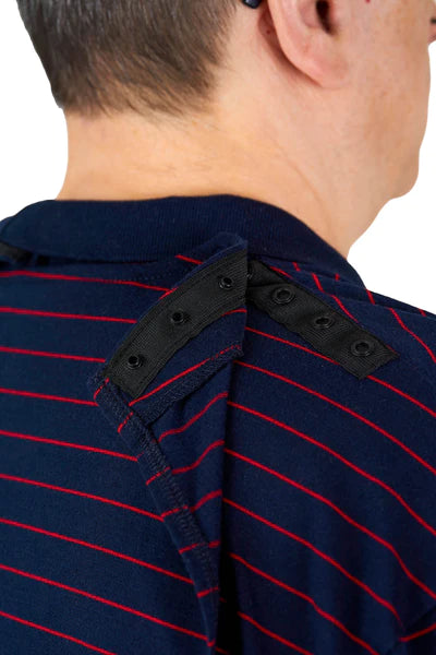 Long-Sleeved Adaptive Polo Shirt - Thomas | Midnight
