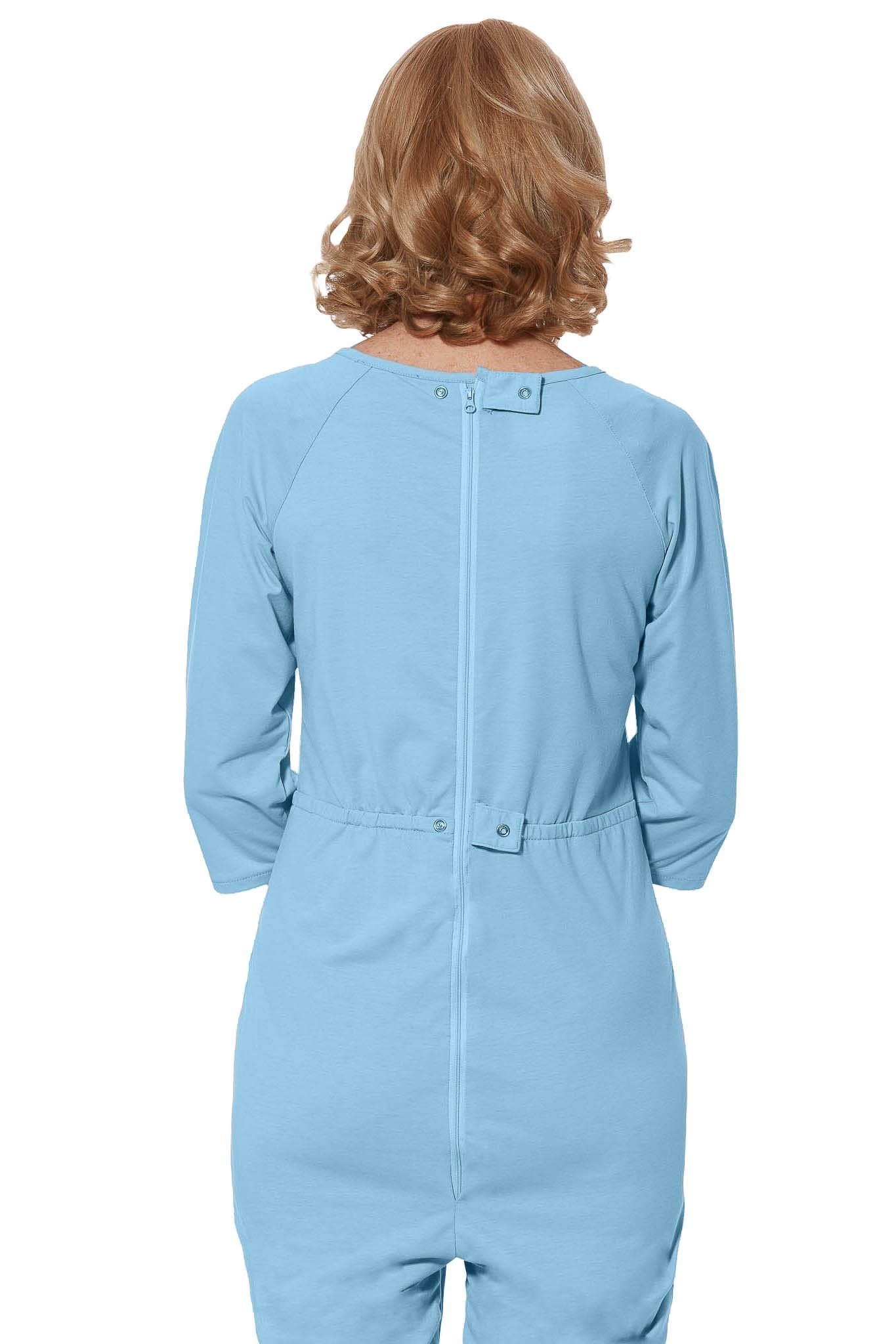 Carrie - Anti-Strip Dignity Jumpsuit for Women | Blue & Pink