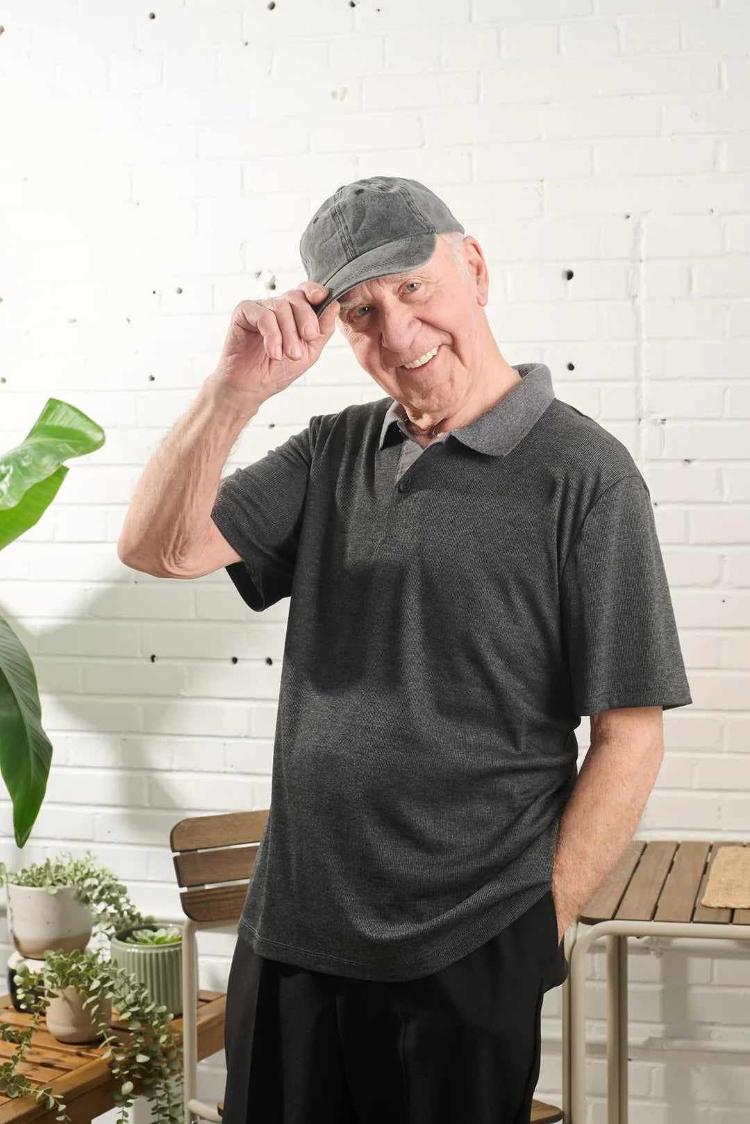 Adaptive Polo Short Sleeves | Porto & Charcoal