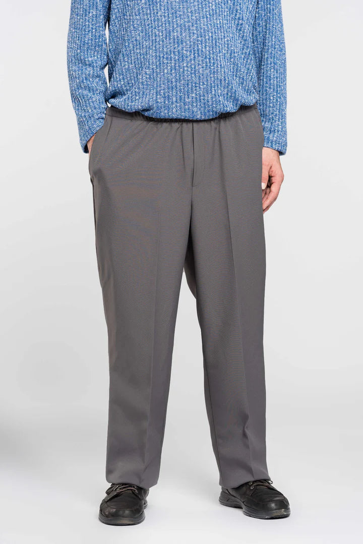 Adaptive Side Opening Men's Pants with snap closures in Gabardine