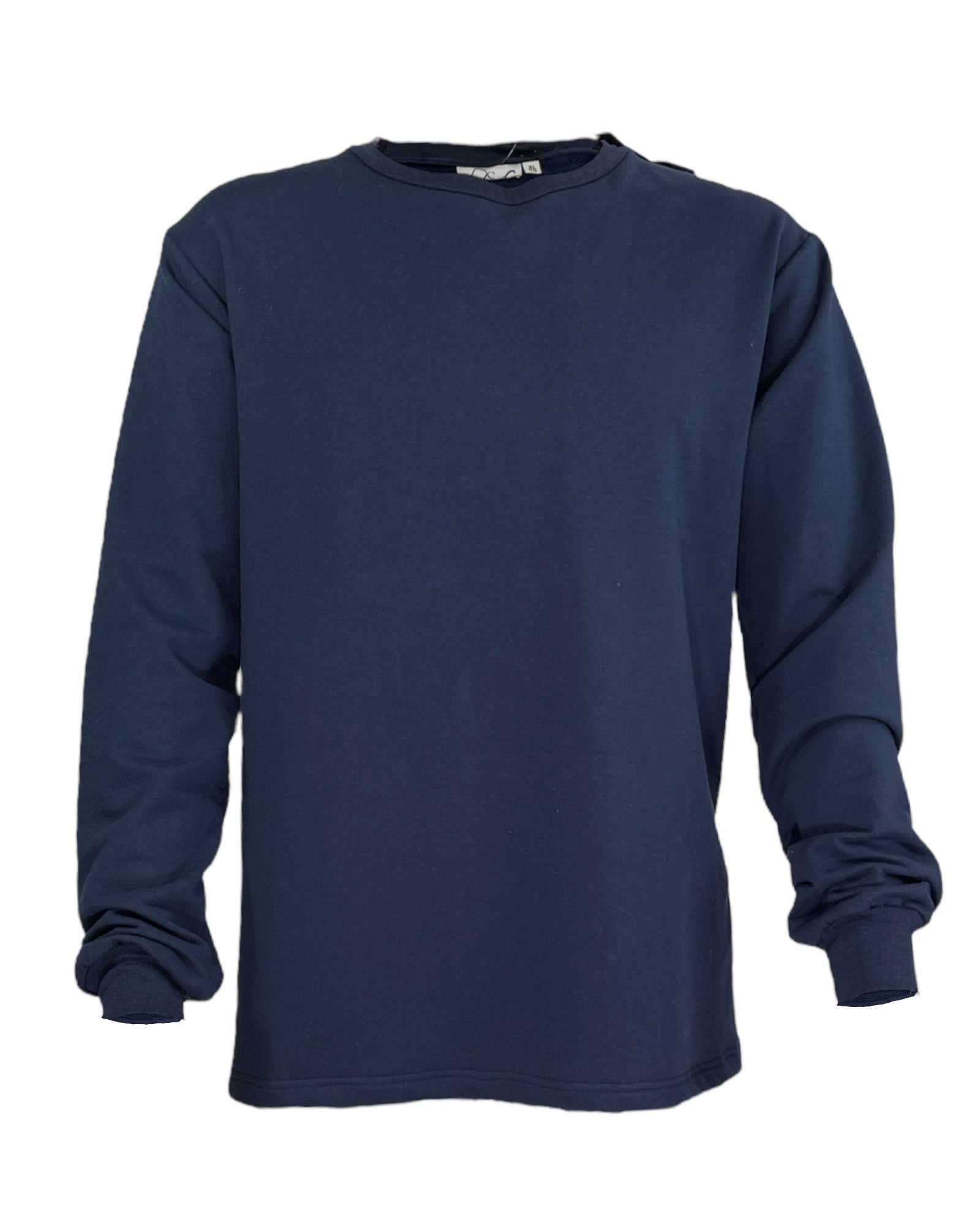 Adaptive Open Back Crew Neck Sweatshirt, Navy