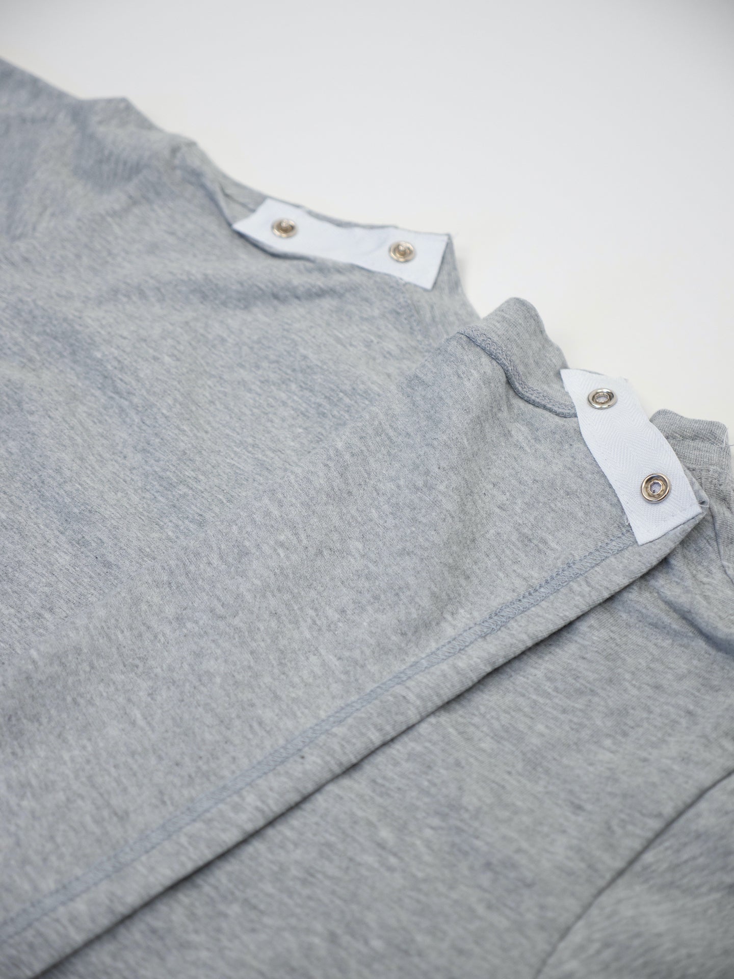 Adaptive Open Back Crew Neck T-Shirt, Grey Cotton