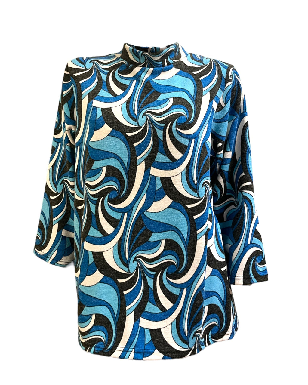 Adaptive Open Back Mock Neck Sweater top