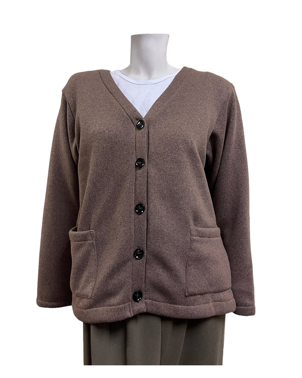 Adaptive Fleece Cardigan – Heavy Knit, Open-Back