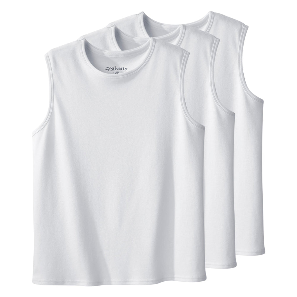 3 Pack - Men's Adaptive Sleeveless Undershirt