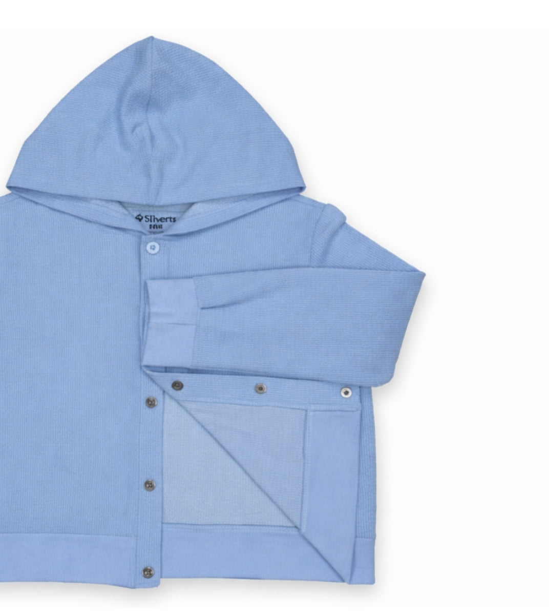 Women's Soft Corduroy Rib Magnetic Button Hoodie