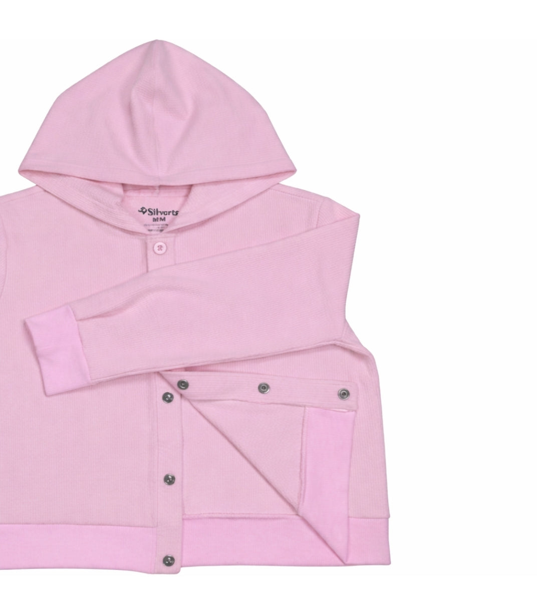 Women's Soft Corduroy Rib Magnetic Button Hoodie