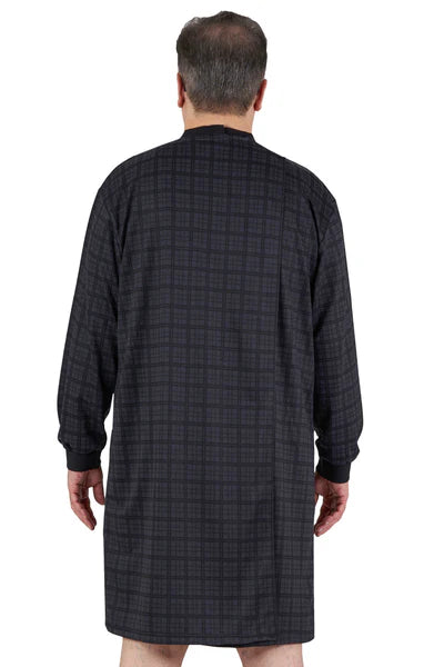 Billy - Adaptive Nightshirt | Black Check
