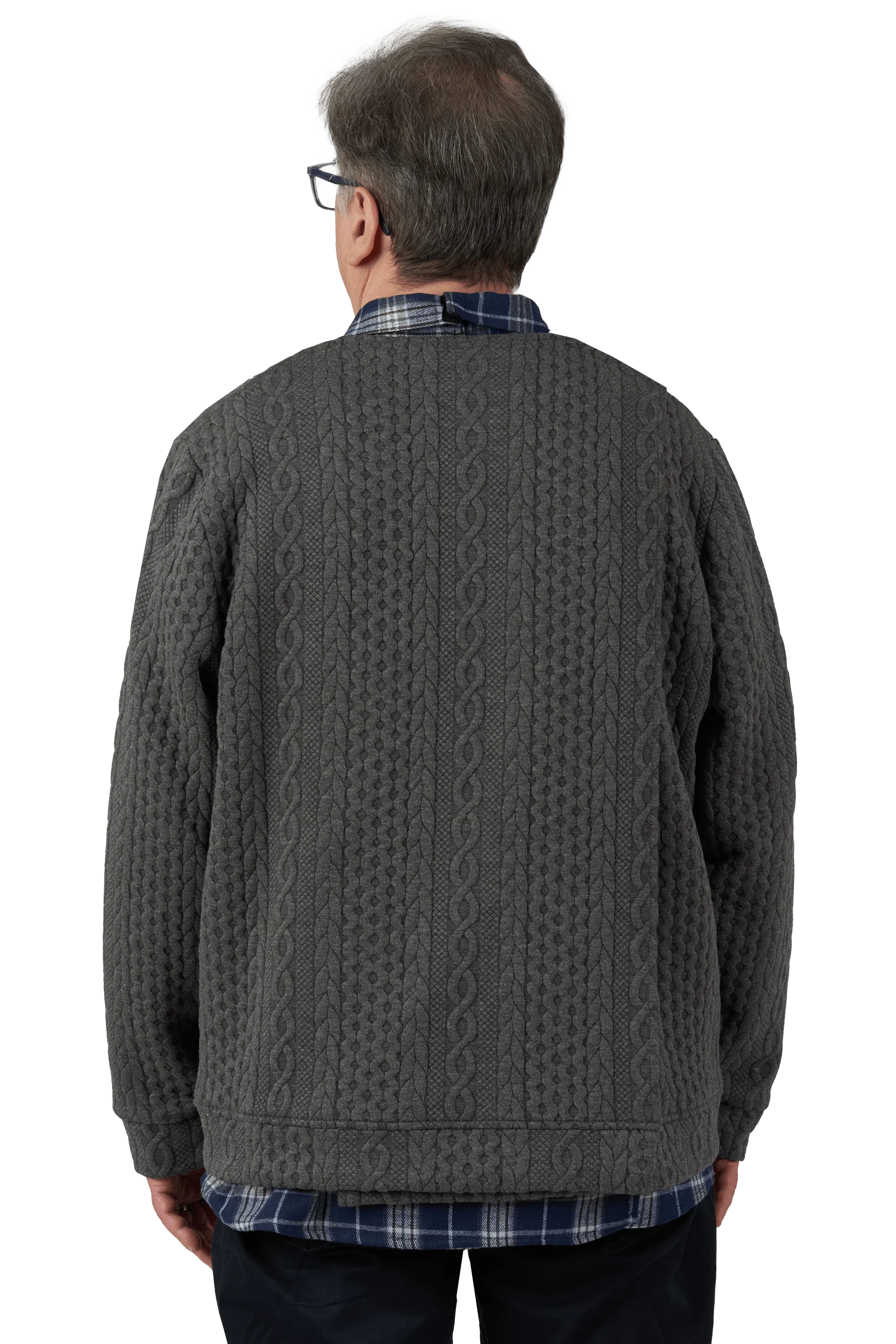 Eddy Adaptive Cardigan | Charcoal | Navy