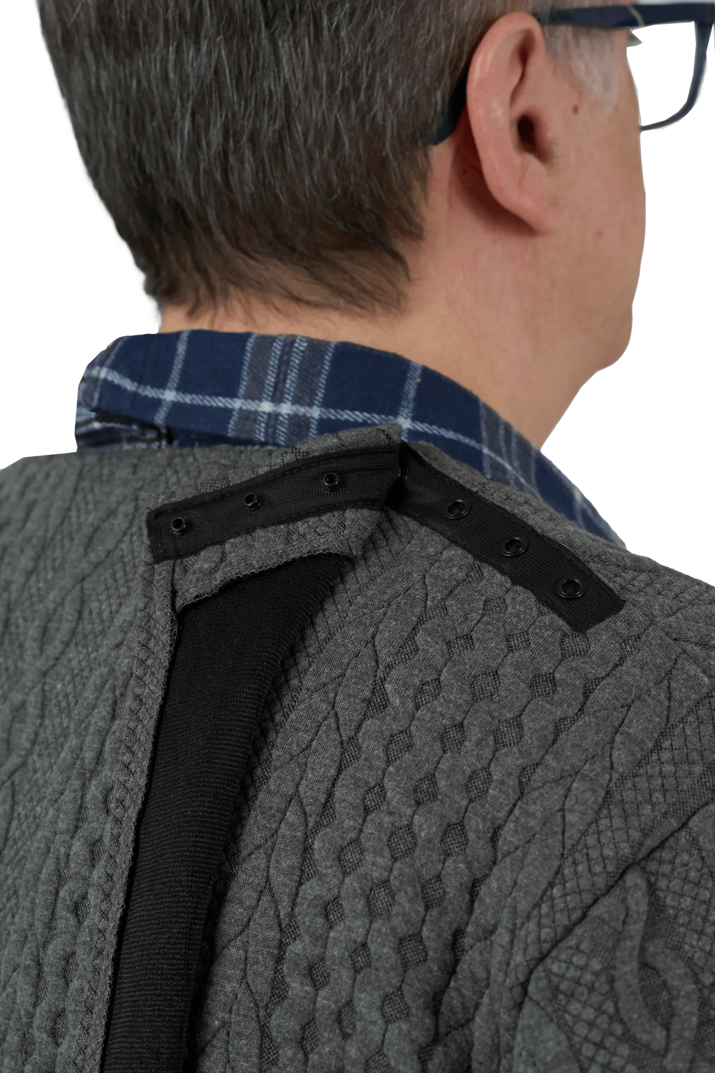 Eddy Adaptive Cardigan | Charcoal | Navy