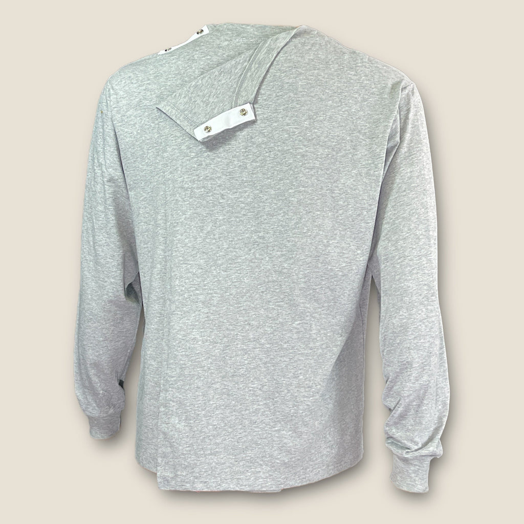 Open Back Long Sleeve Cotton T-Shirt