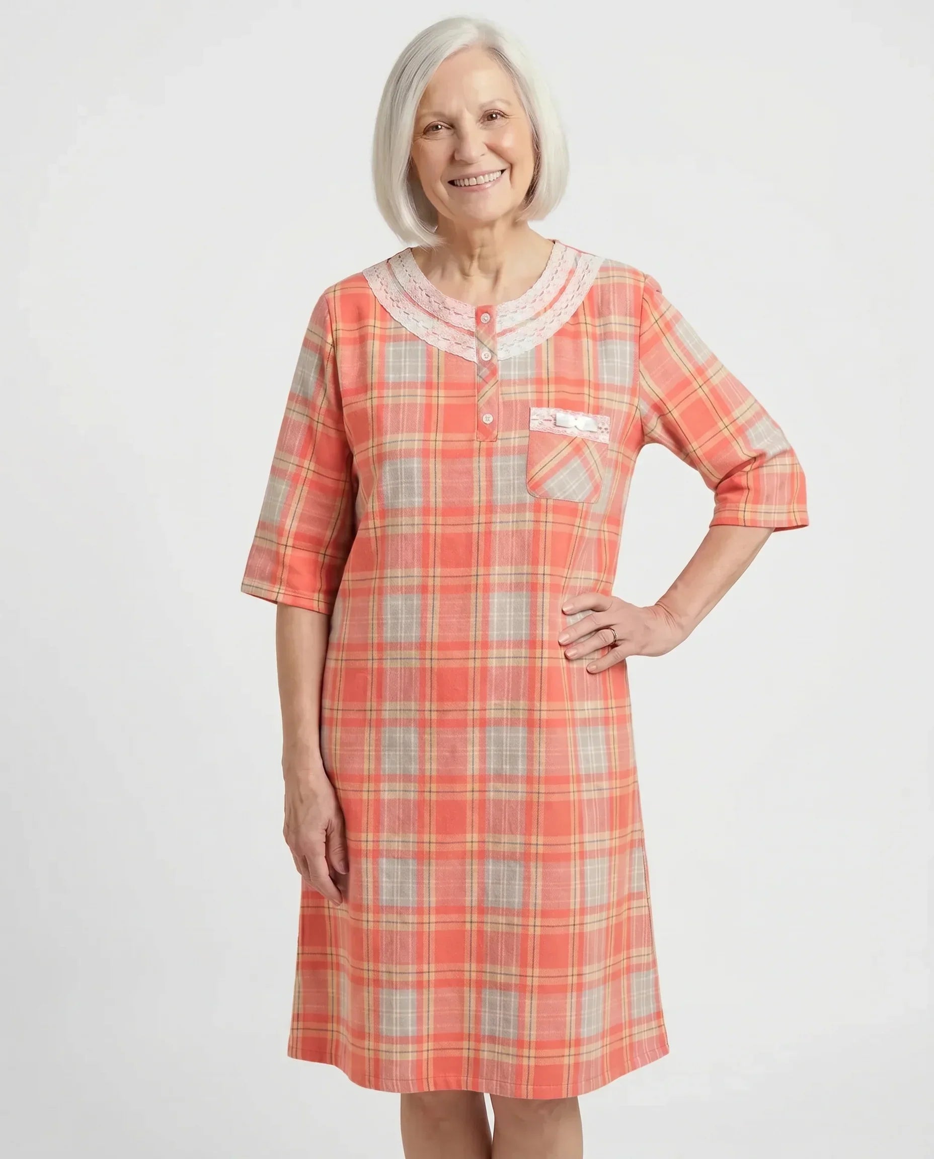 Mandy Adaptive Nightgown | Coral