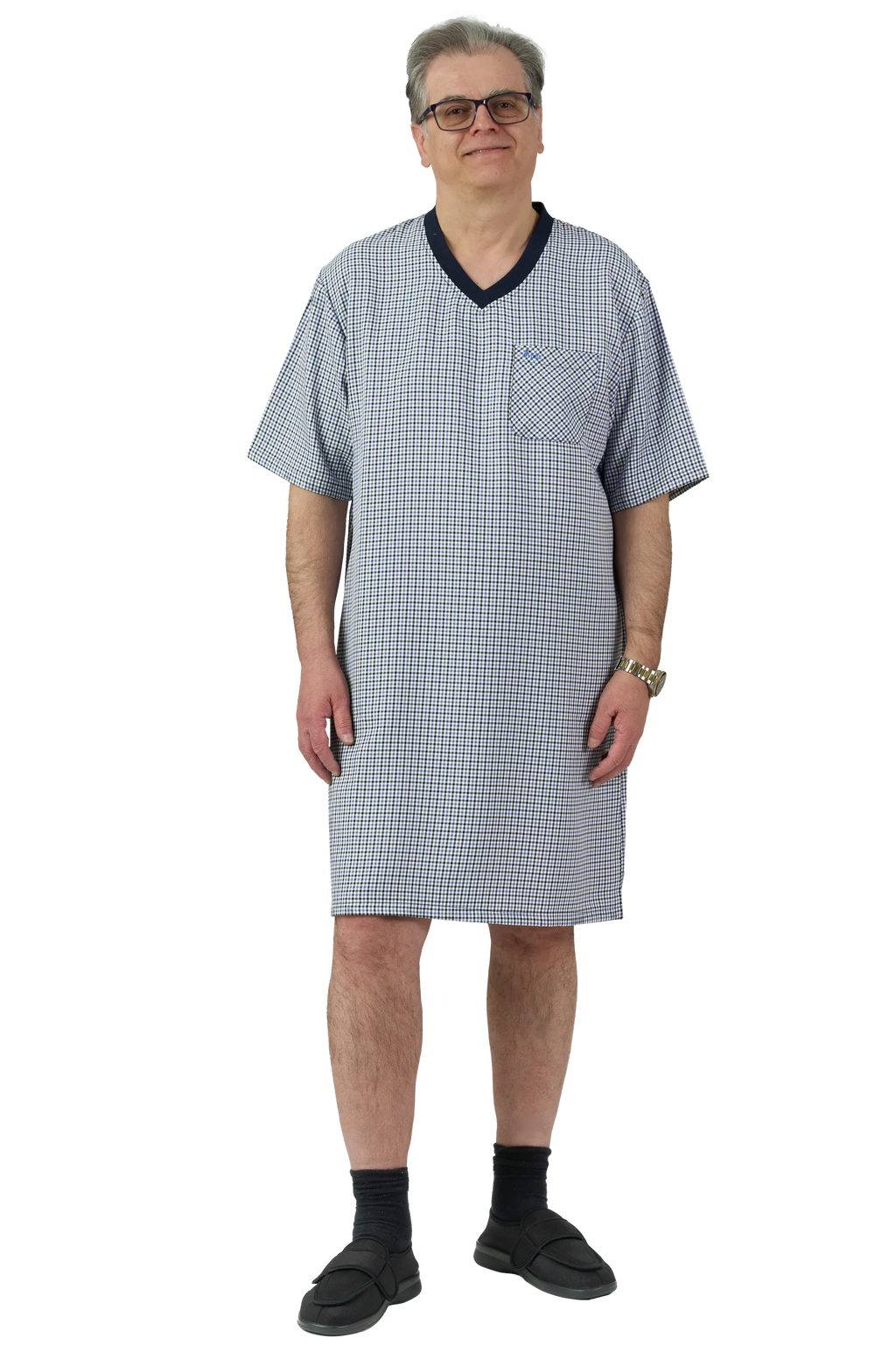 Mitch Adaptive Nightshirt | Navy