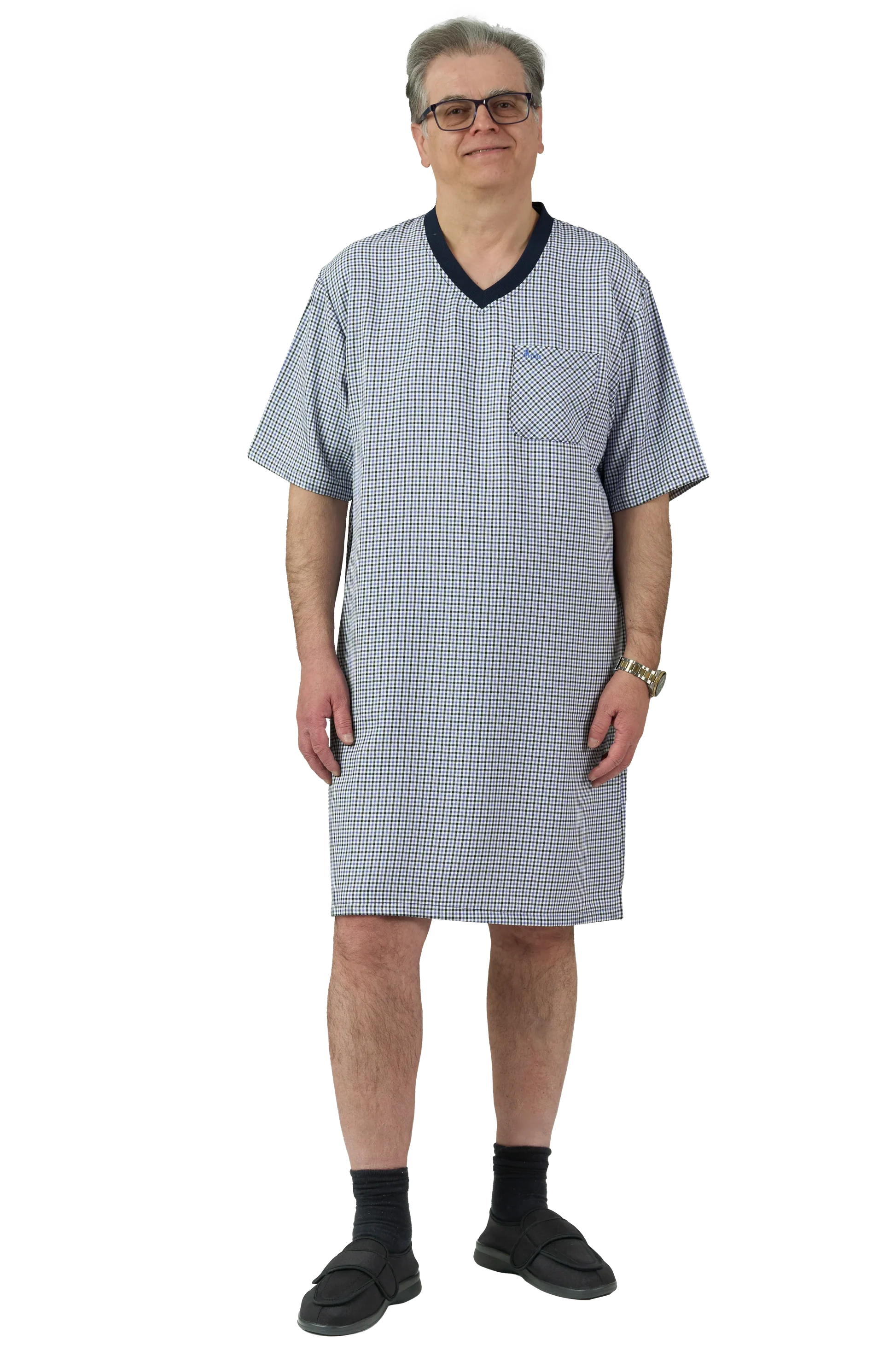 Mitch Adaptive Nightshirt | Navy