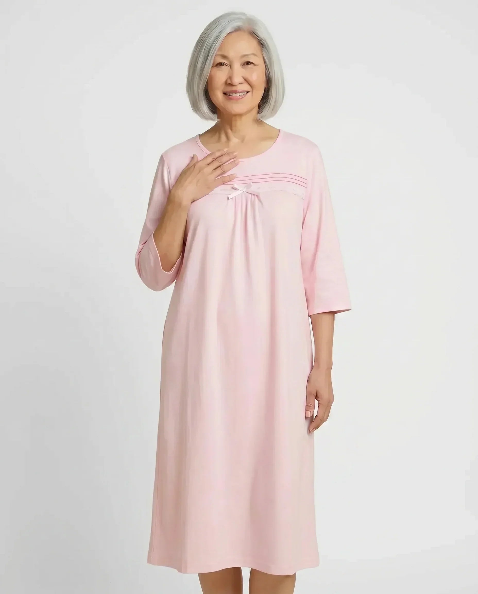 Olivia-Adaptive Nightgown | Blue & Pink