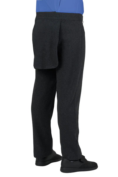 Back-Panel Adaptive Pants for Men | Chris | Charcoal