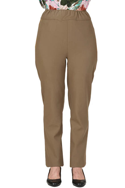 Sara - Back-Panel Adaptive Pants | Tan
