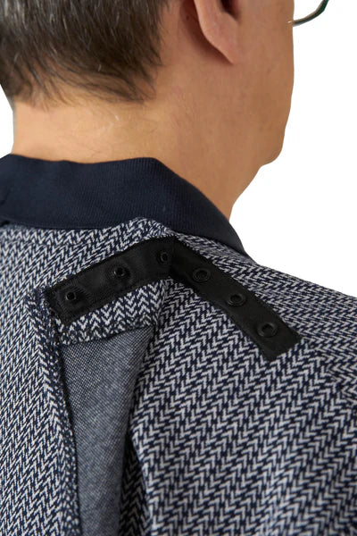 Lucas - Long-Sleeved Adaptive Polo Shirt | Eclipse