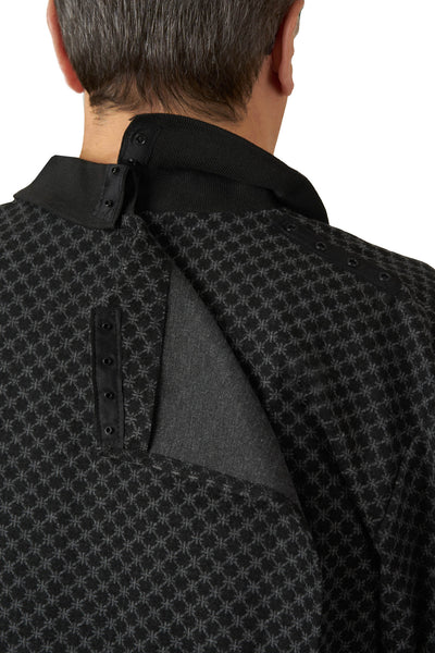 Lucas - Long-Sleeved Adaptive Polo Shirt | Graphite