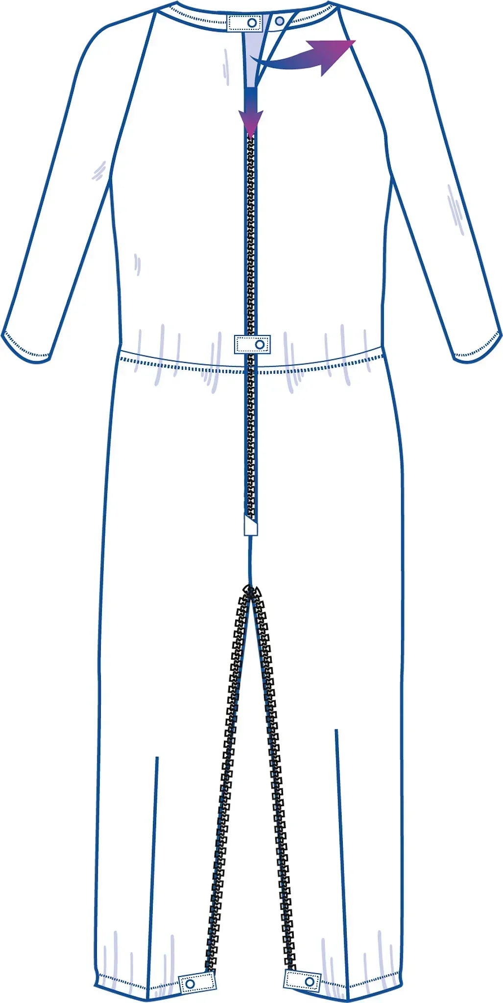 James - Anti-Strip Dignity Jumpsuit  | Blue