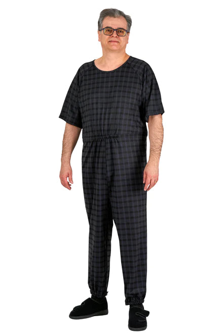 Bobby - Anti-Strip Dignity Jumpsuit | Black Check