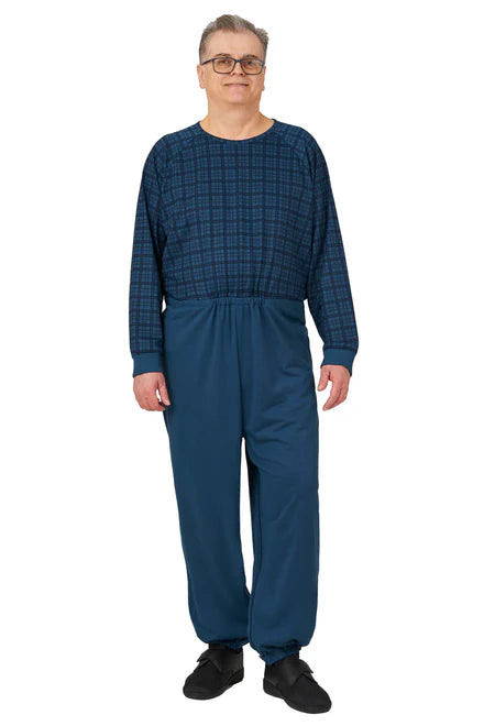 Henry - Anti-Strip Dignity Jumpsuit | Navy Check