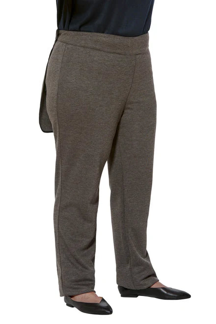 Back-Panel Adaptive Pants for Women - Tricotti | Charcoal
