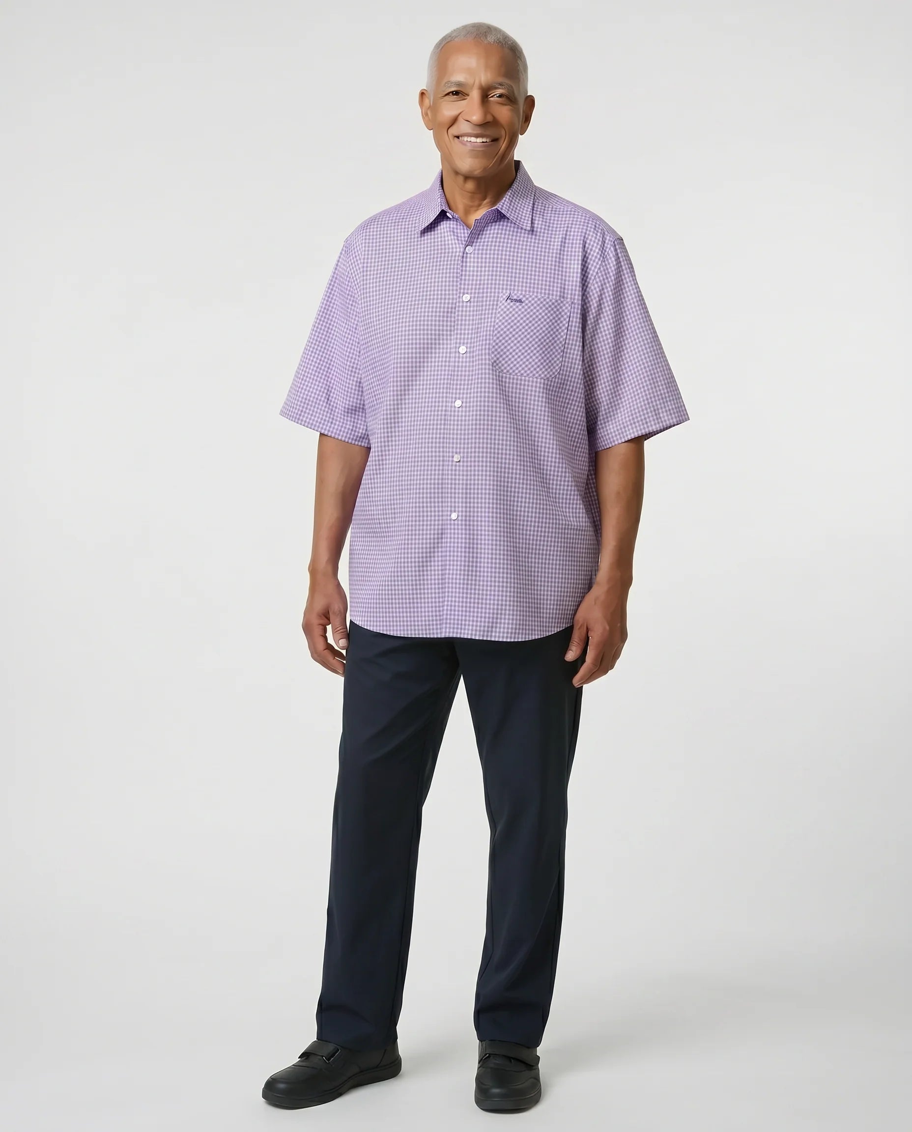 Paolo Adaptive Shirt for Men - Blue | Purple