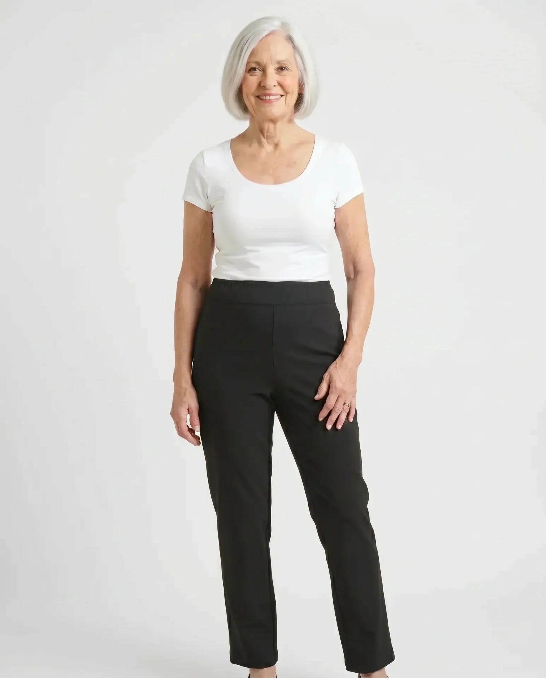 Sara - Back-Panel Adaptive Pants | Black