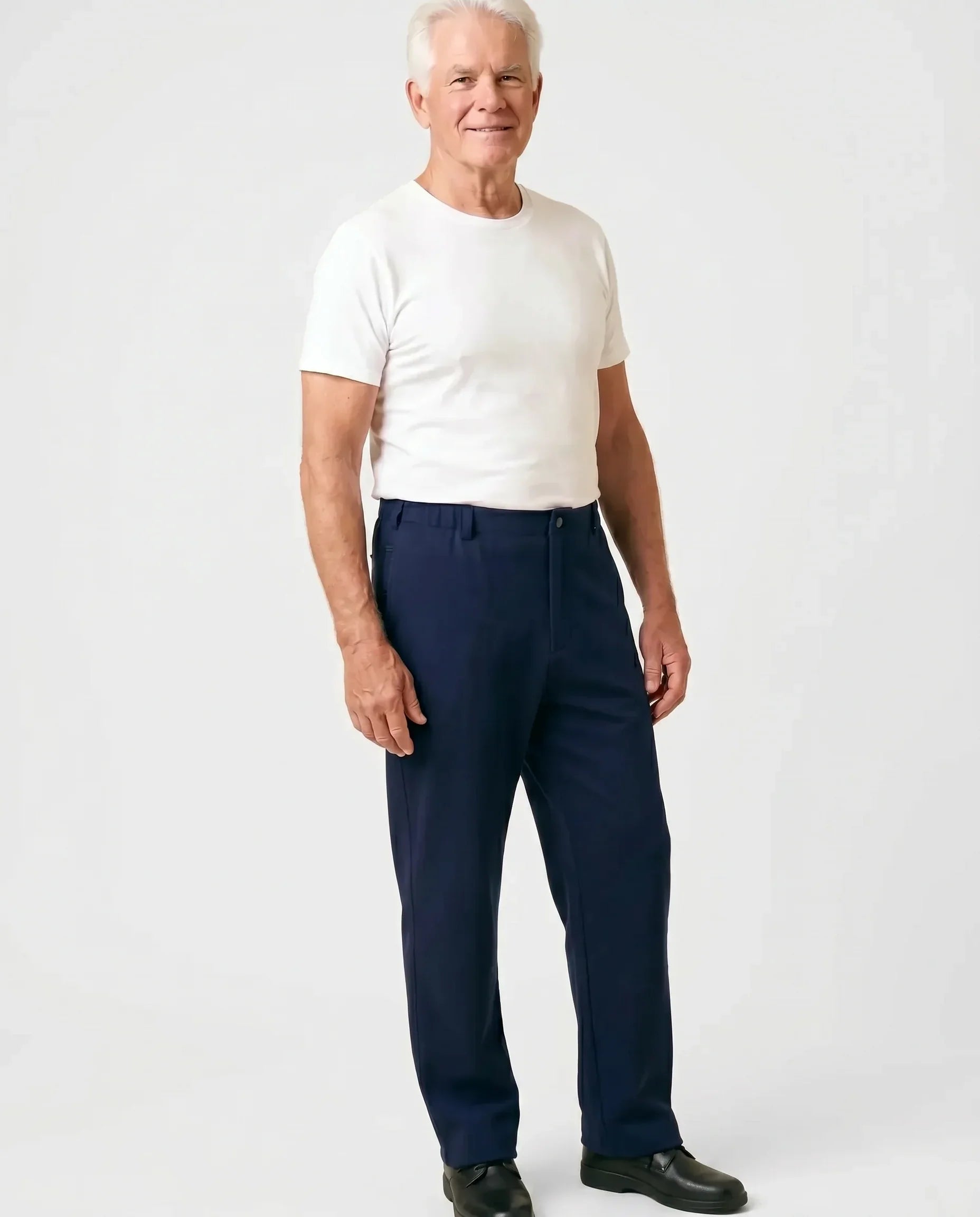 Stan - Side-Opening Adaptive Pants for Men | Navy & Black