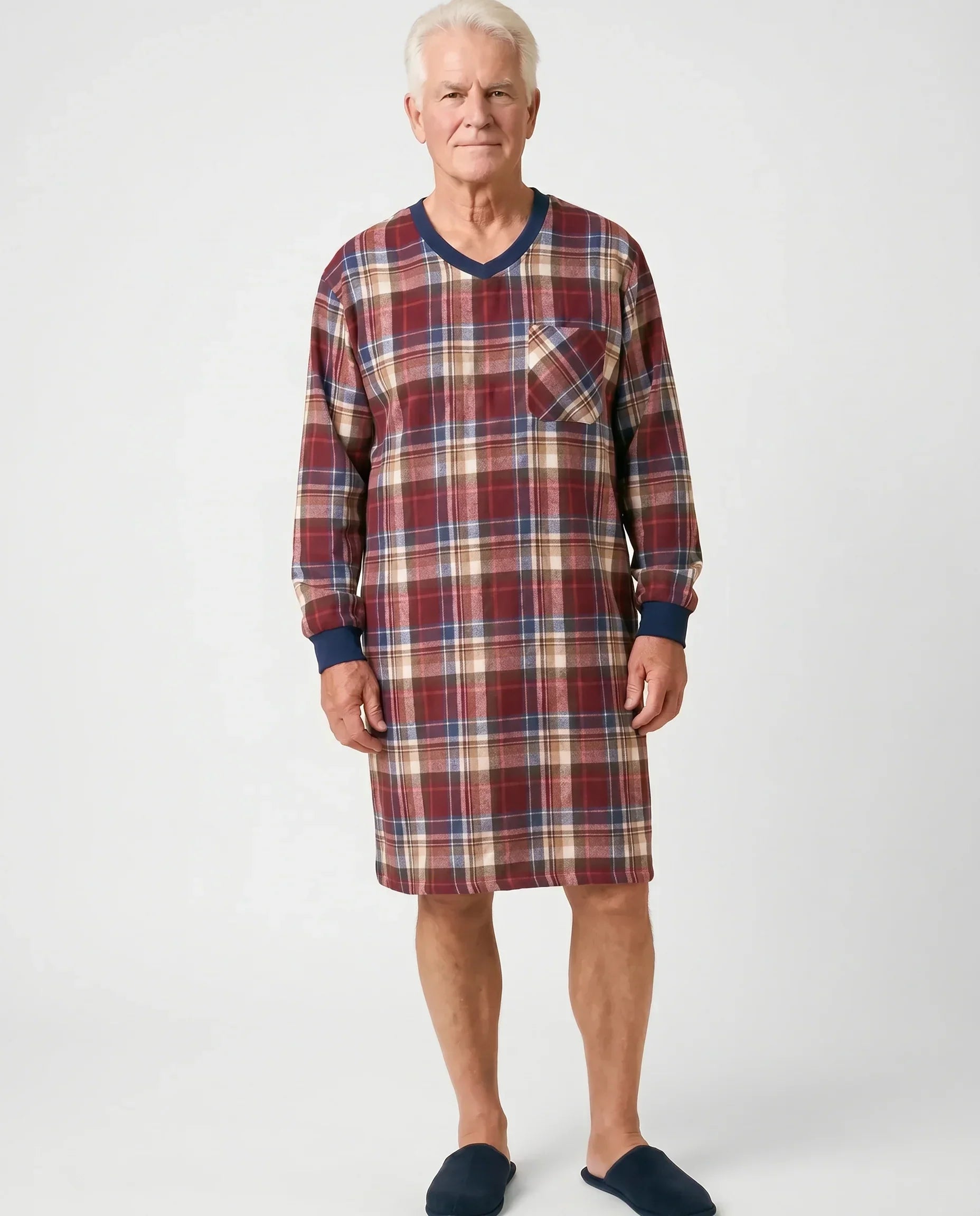 Adaptive Nightshirt - Stewart | Burgundy