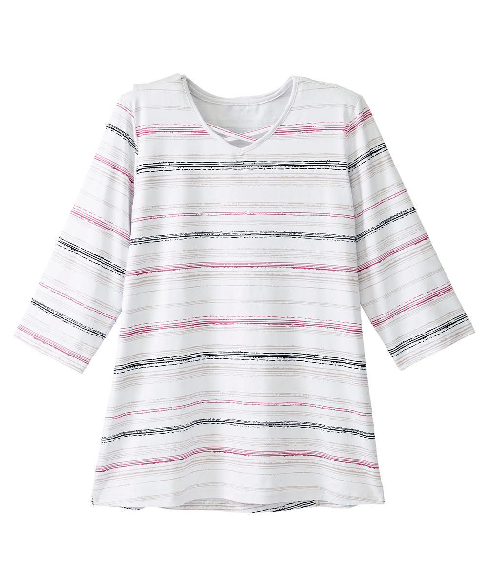 Women's Open Back Criss Cross Neckline Top