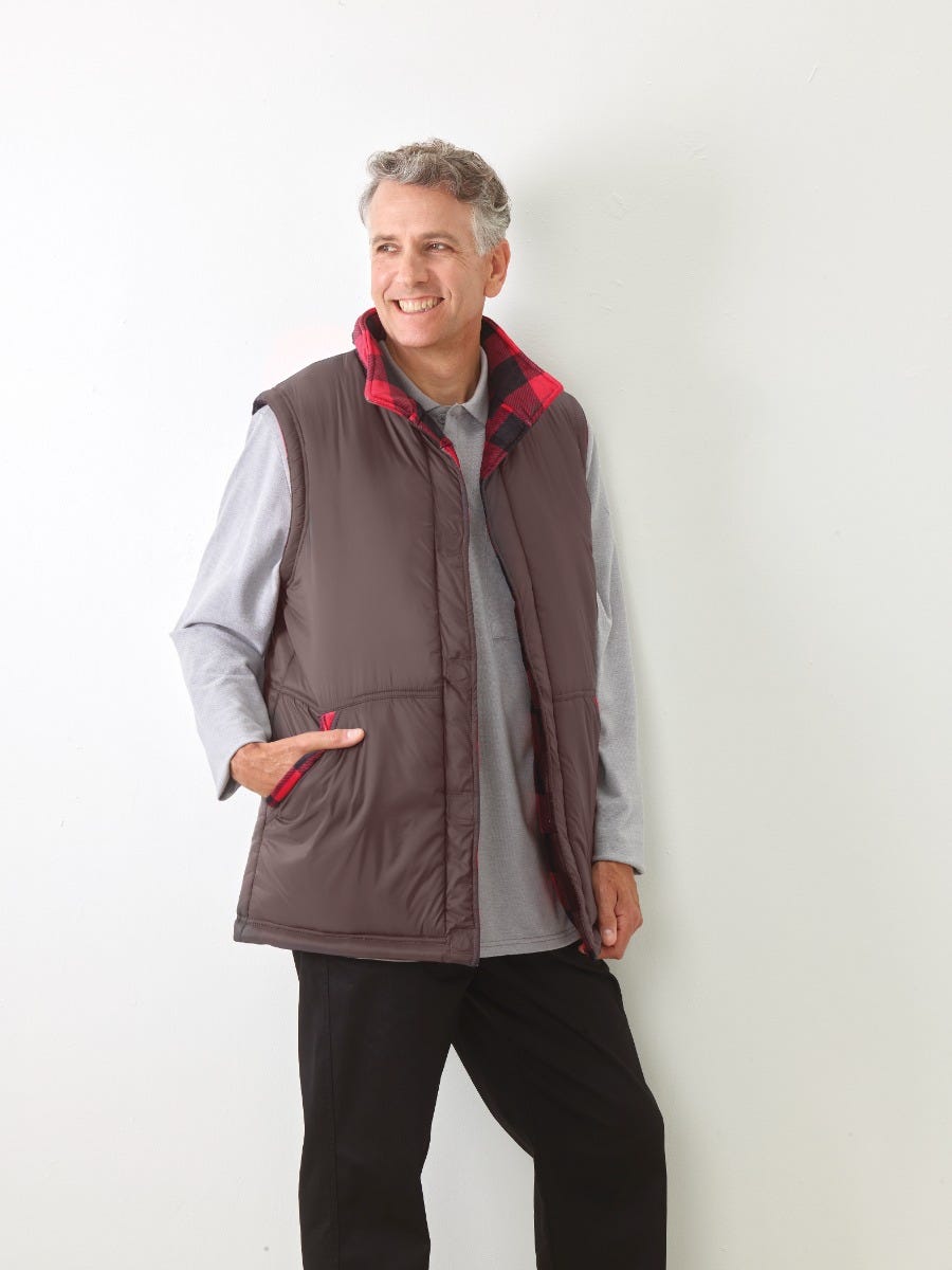 Men's Reversible Magnetic Front Vest