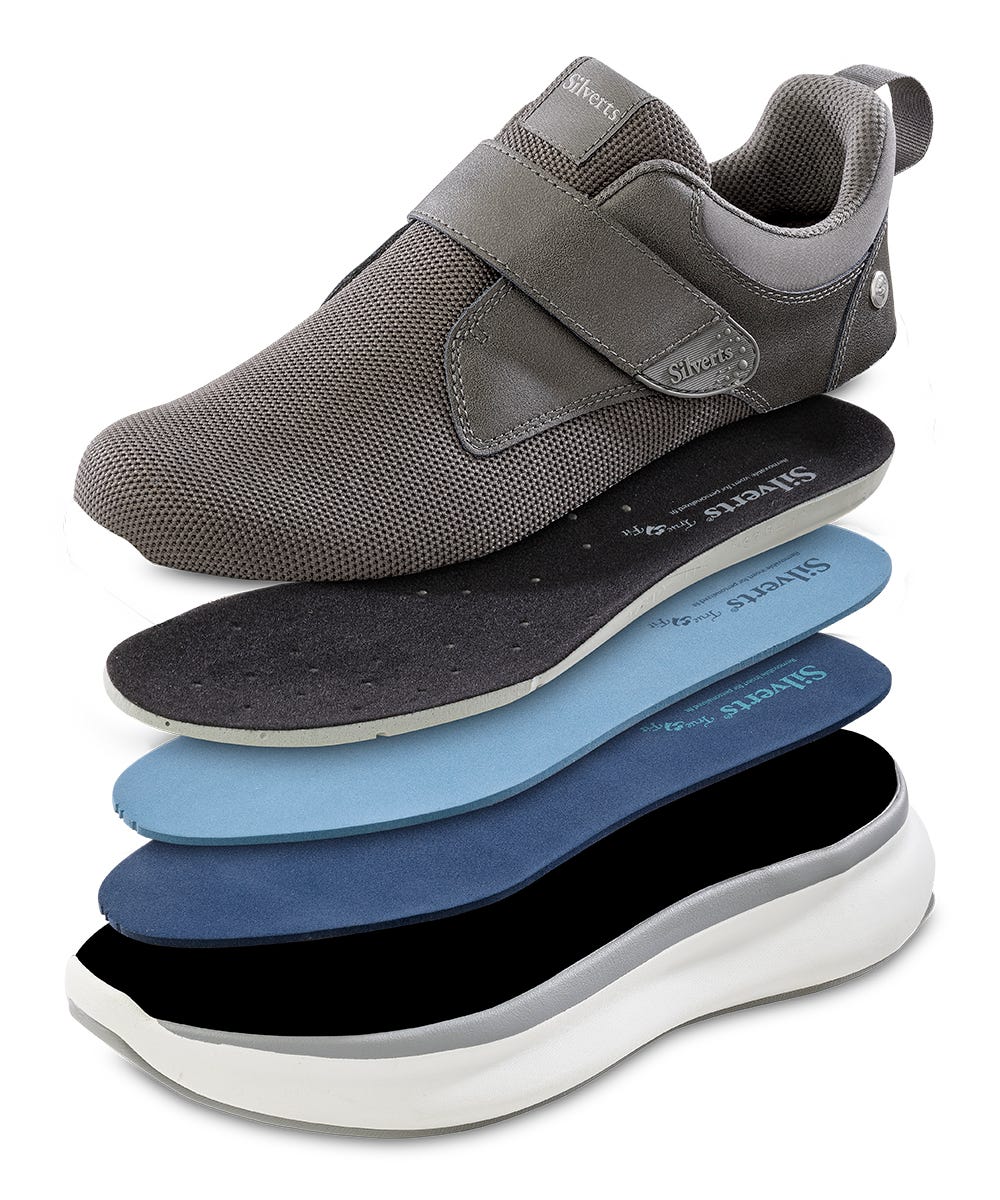 Men’s Single Strap Walking Shoes – Adjustable Fit (Regular to Extra Wide)