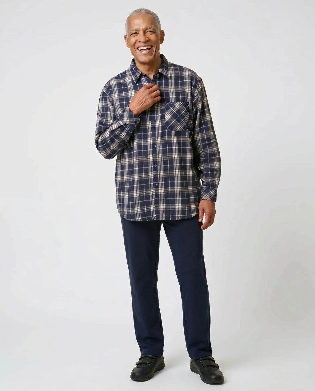 Adaptive Shirt for Men - Theo | Navy