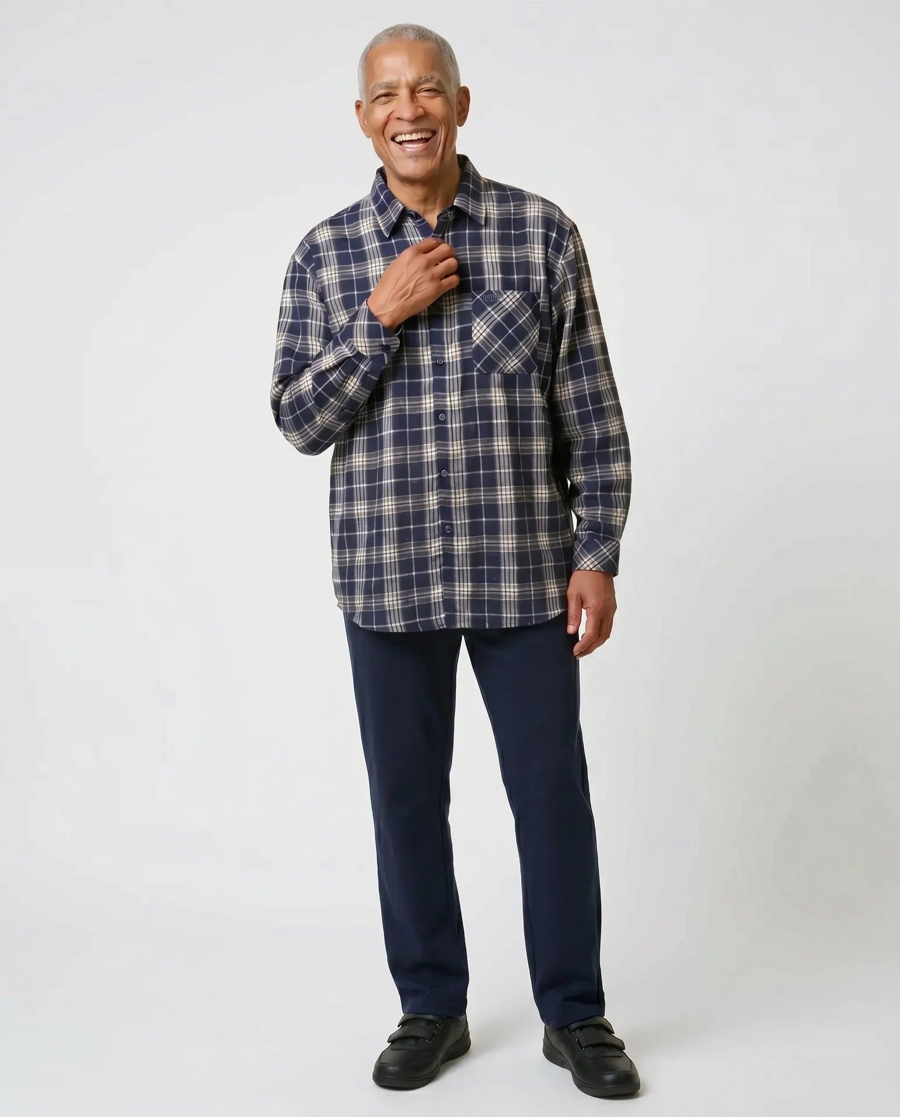 Adaptive Shirt for Men - Theo | Navy