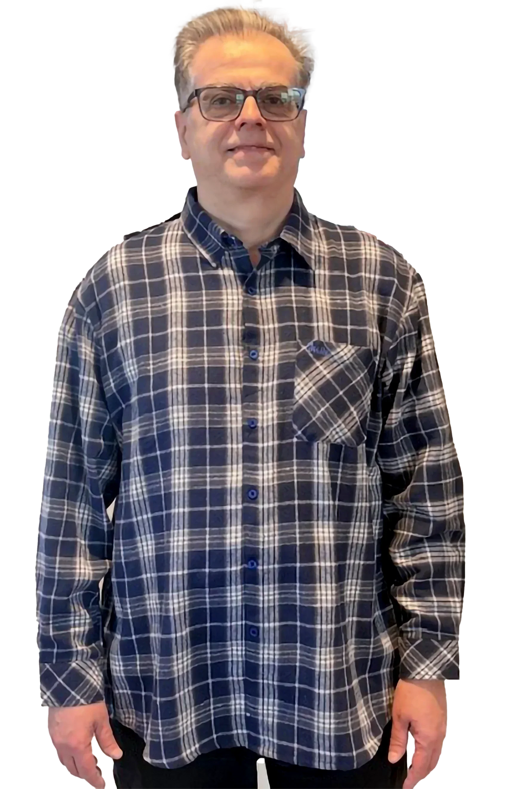Adaptive Shirt for Men - Theo | Navy