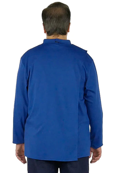Long-Sleeved Adaptive Polo Shirt for Men - Thomas | Blue