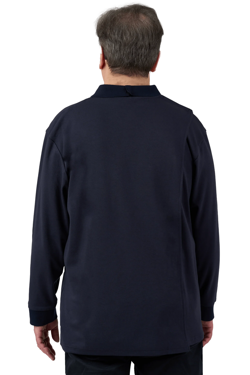 Thomas Long-Sleeved Adaptive Polo Shirt | Navy