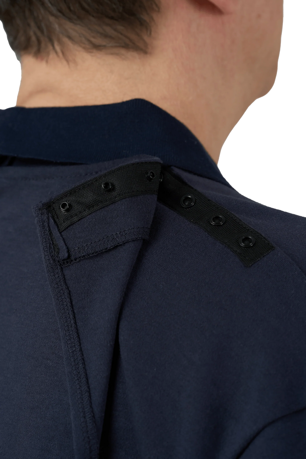Thomas Long-Sleeved Adaptive Polo Shirt | Navy