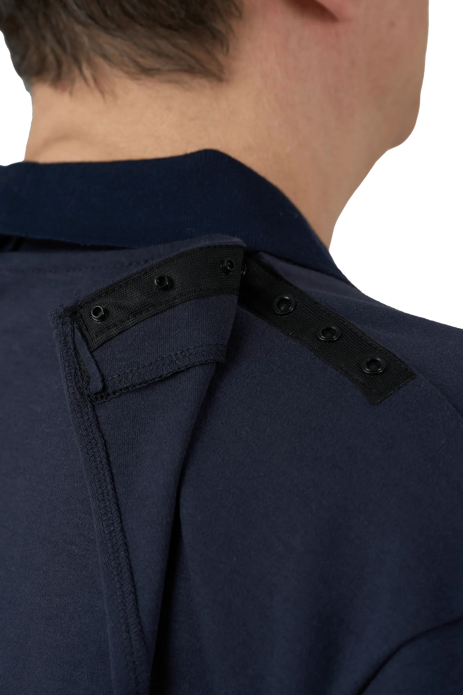 Thomas Long-Sleeved Adaptive Polo Shirt | Navy