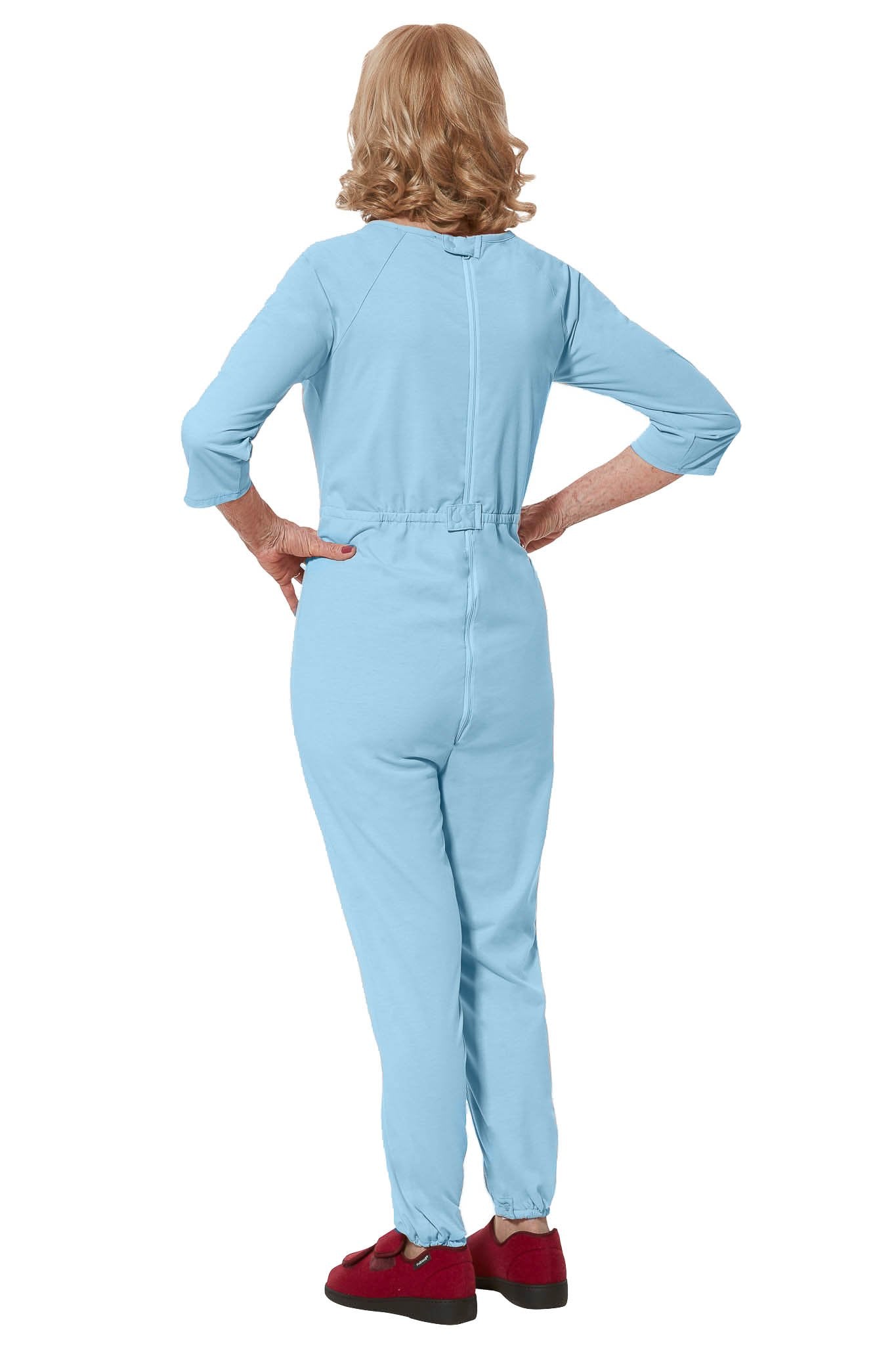 Carrie - Anti-Strip Dignity Jumpsuit for Women | Blue & Pink