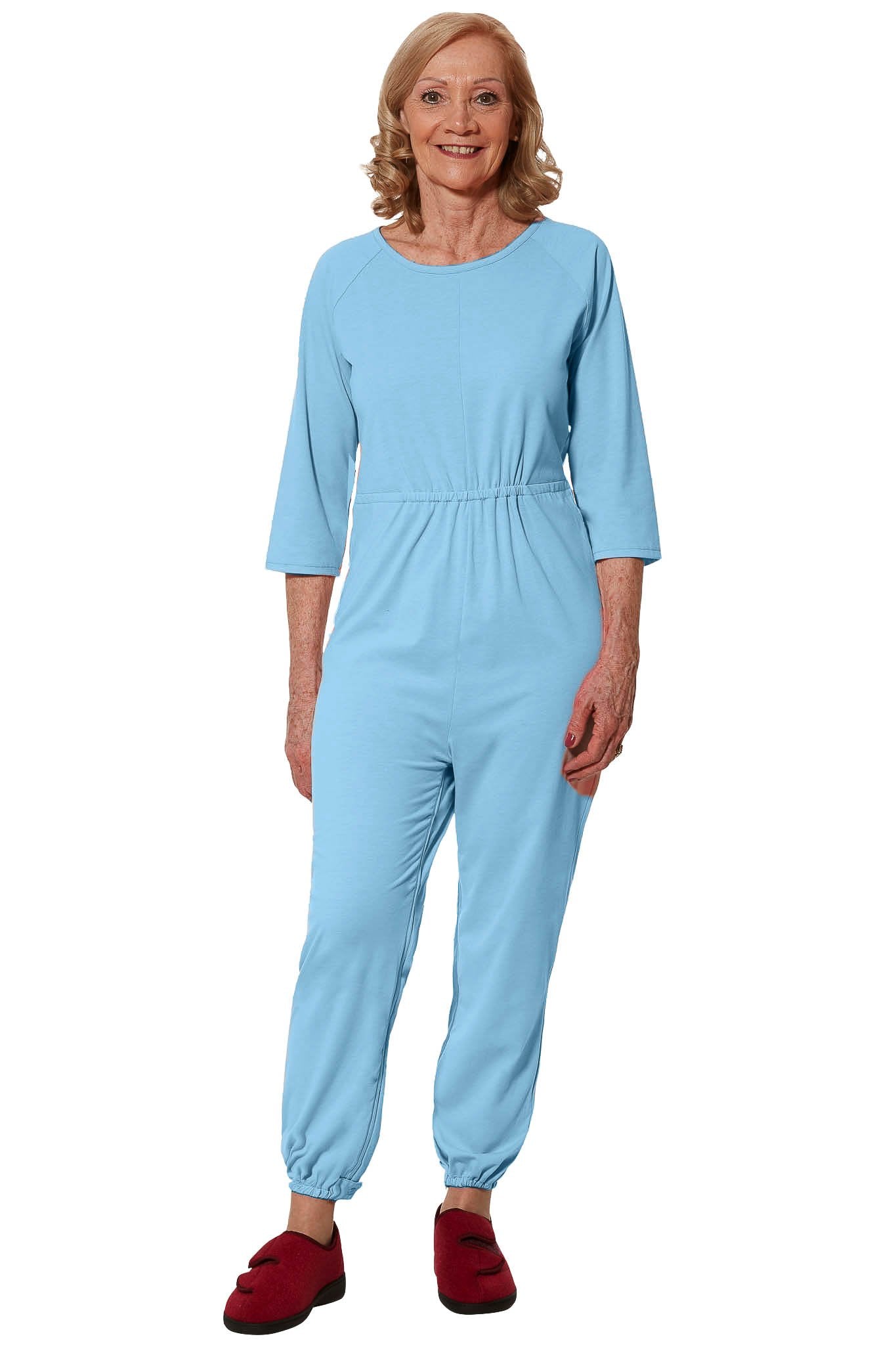 Carrie - Anti-Strip Dignity Jumpsuit for Women | Blue & Pink