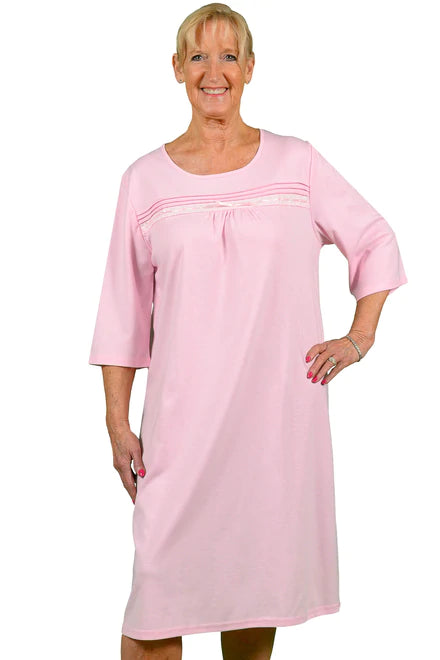 Olivia-Adaptive Nightgown | Blue & Pink