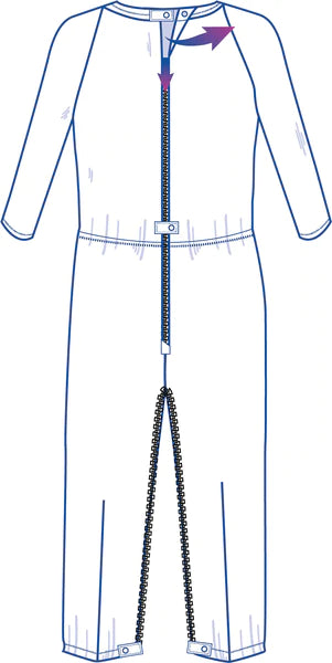 Charly - Anti-Strip Dignity Jumpsuit for Men | Blue