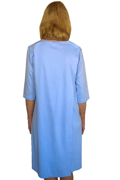 Olivia-Adaptive Nightgown | Blue & Pink