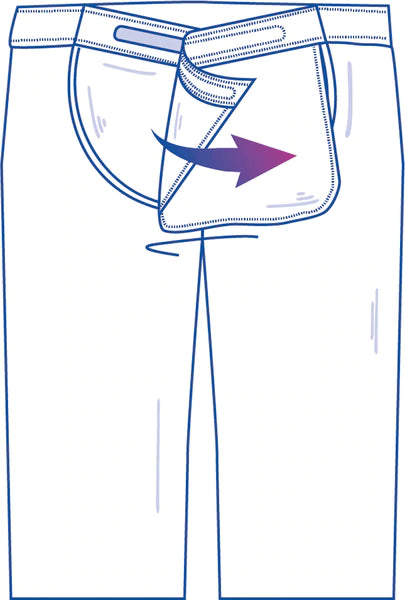 Sara - Back-Panel Adaptive Pants | Navy